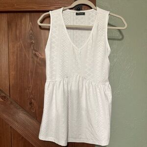 Elegant White Maternity Tank Top